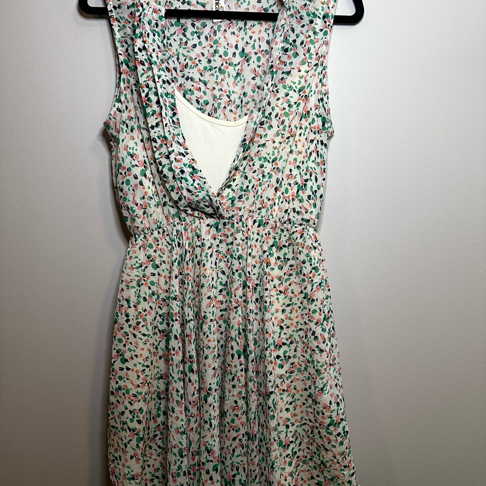 Mimi Chica Pink and Green Sleeveless Sundress